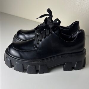 Princess Polly Mia Black Chunky Shoes